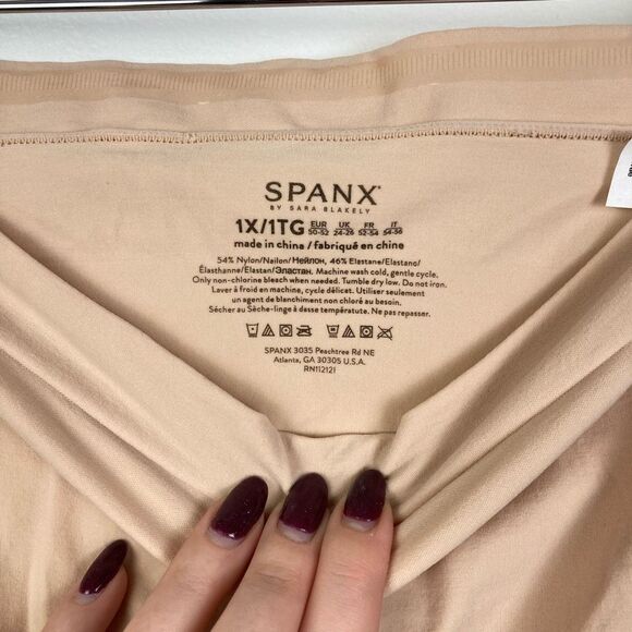 SPANX Higher Power Short High Waistet Shaper Short Soft Nude Size 1X New Open - Picture 3 of 7